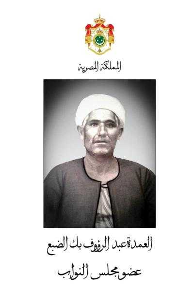 المرحوم العمدة عبدالرؤف الضبع تاريخ برلمان مشرف أصالة ومصداقية